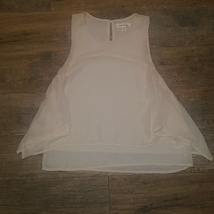 Beige layered sleeveless top